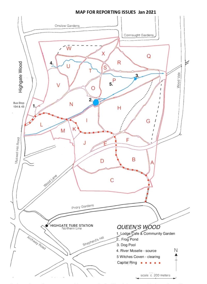 Queens Wood Map